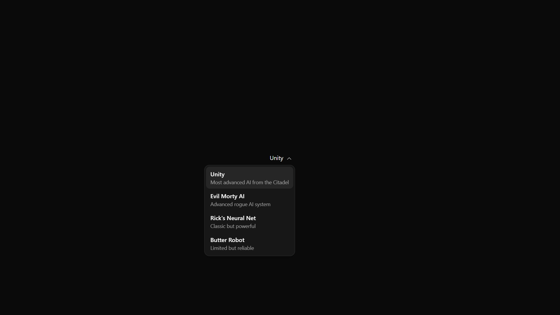 Dropdown menu